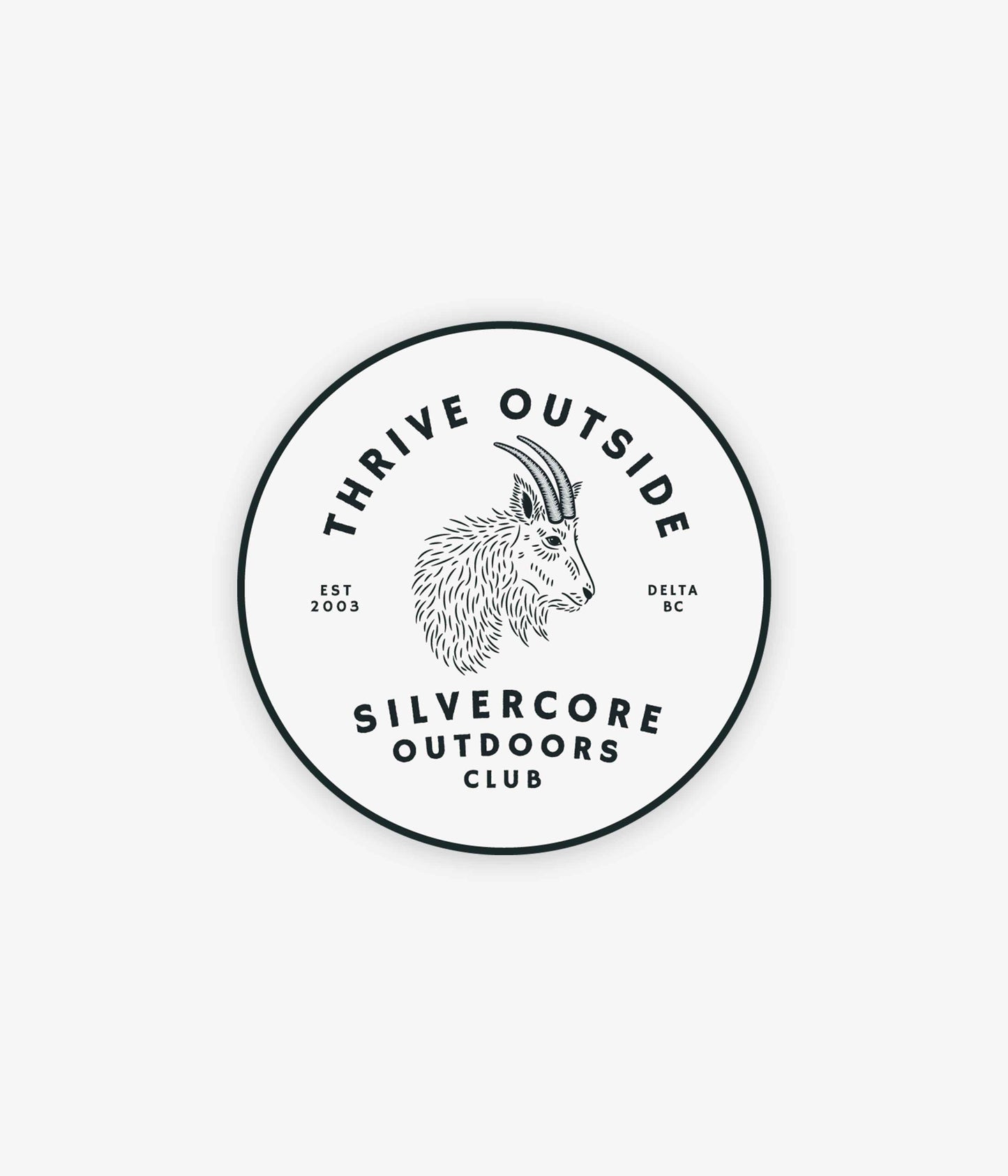 Small Silvercore Outdoors Club Circle Sticker