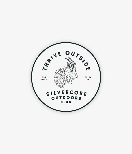 Small Silvercore Outdoors Club Circle Sticker